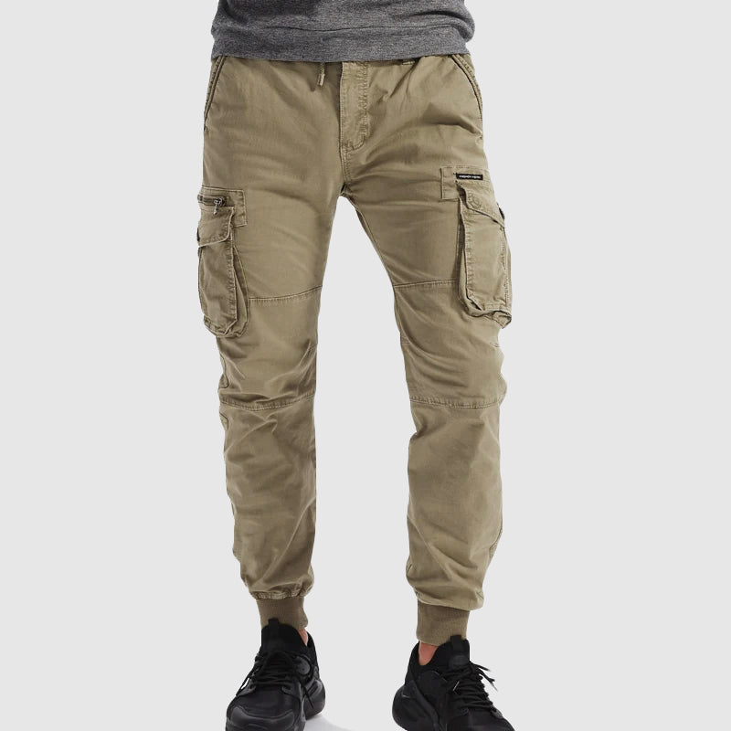 Caelan | Herren Cargo Jogger Hose mit Cargotaschen - Khaki - Image 2