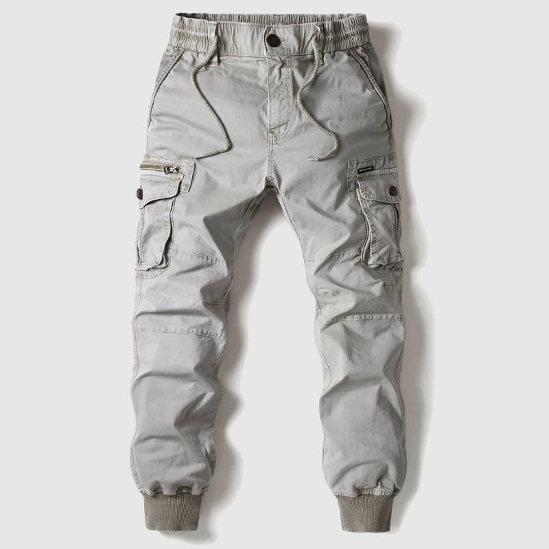 Caelan | Herren Cargo Jogger Hose mit Cargotaschen - Khaki - Image 3