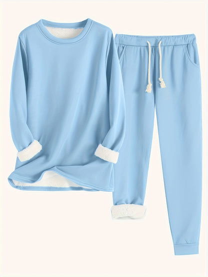 Gerdlotte | Damen Hausanzug Set Relaxed Fit - Blue - Image 12