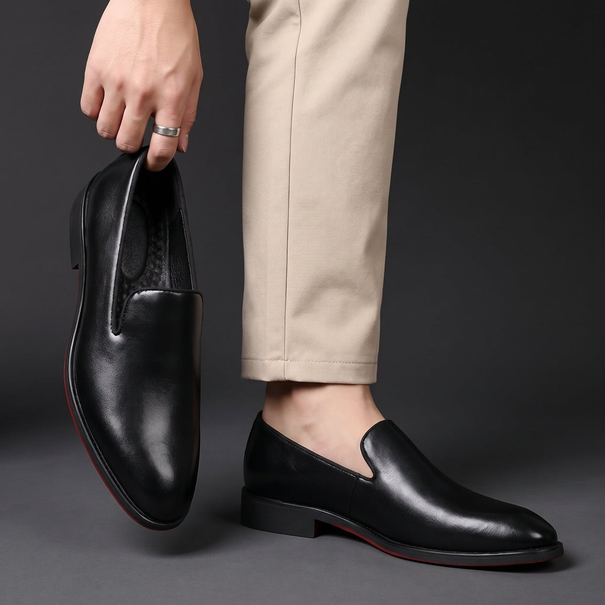 Loafer Herren | Eleganter Look & Roter Sohlenkontrast 6