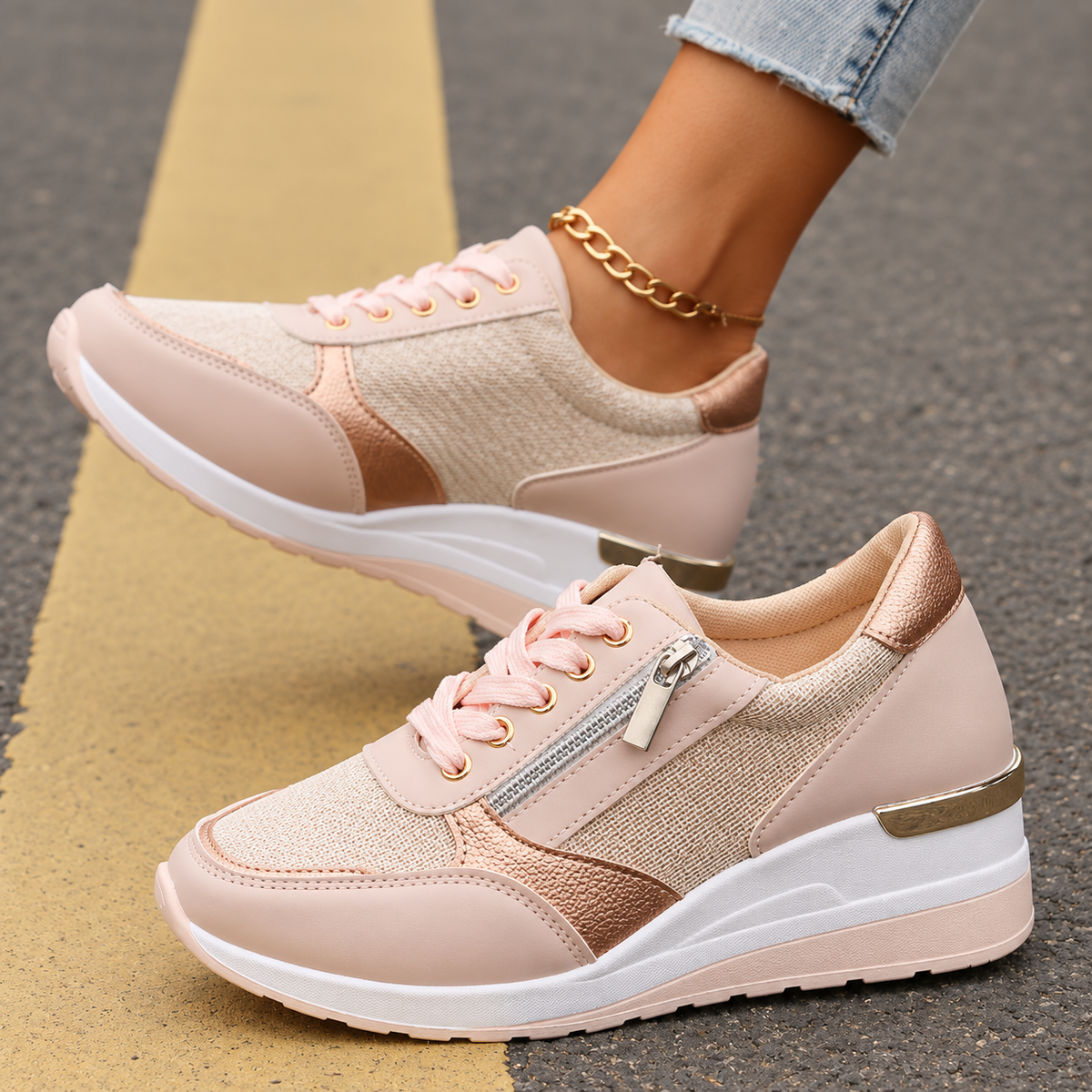 Sneaker Damen | Reißverschluss & Komfortsohle 2