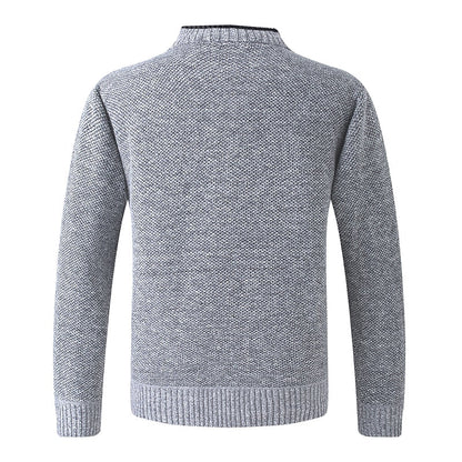 Corvald | Herren Strickjacke V-Ausschnitt Knopfleiste - Light Grey - Image 7