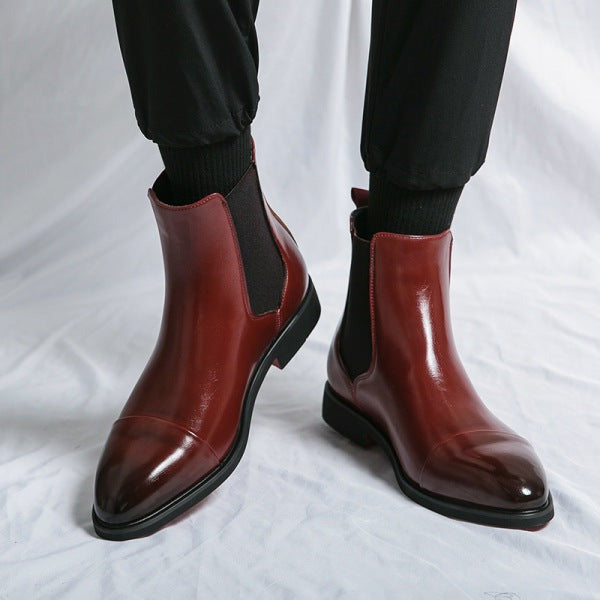 Corvund | Herren Chelsea Boots Schwarz Leder - Black - Image 4