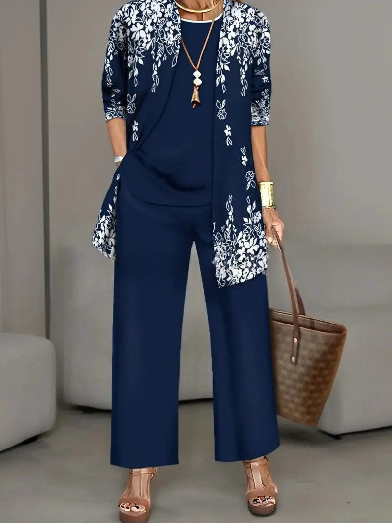 Cardigan Set Damen | 3-teilig mit Weste und Hose 32