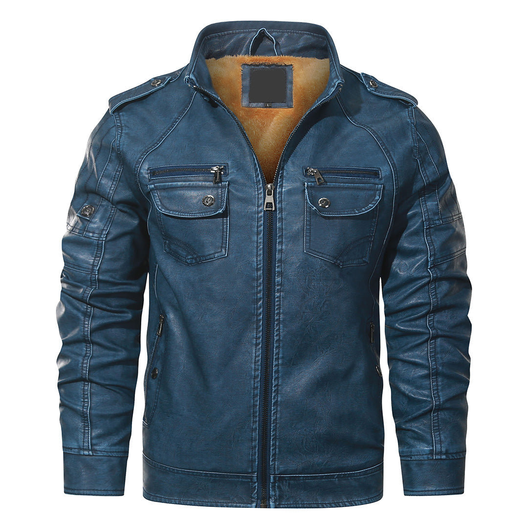Herren Bikerjacke Wasserdicht Kratzfest Regular Fit Jacke 2