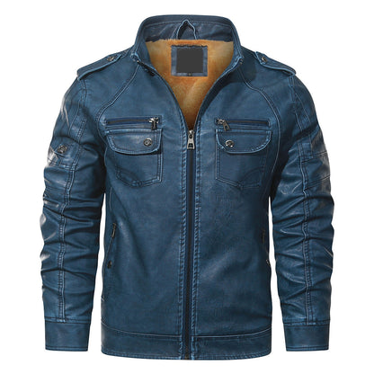 Herren Bikerjacke Wasserdicht Kratzfest Regular Fit Jacke 2