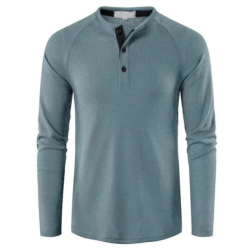 Herren Langarmhemd Knopfleiste Regular Fit Freizeithemd 10
