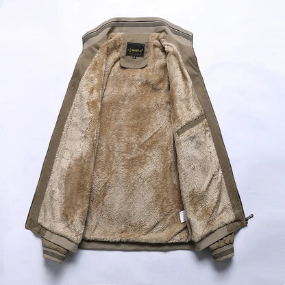 Herren Vintage Jacke Kragen Knopfverschluss Langarm Mantel 3