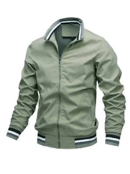 Herren Windbreaker Wasserdicht Bomberjacke Frontreißverschluss 2