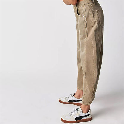 Damen High-Waist Barrel-Leg Relaxed-Fit Jeans