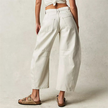 Damen High-Waist Barrel-Leg Relaxed-Fit Jeans