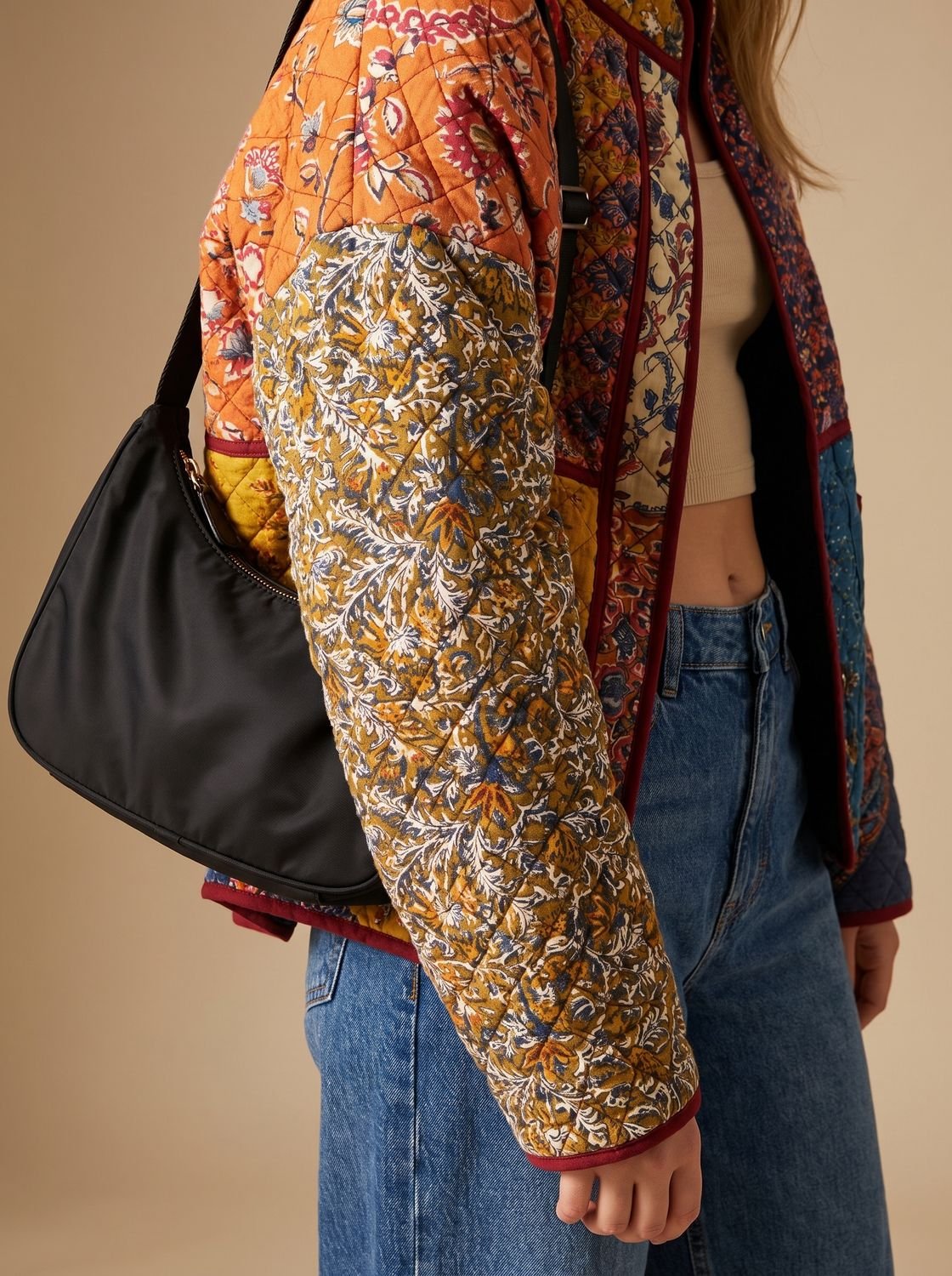 Damen Winterjacke Gesteppt Bunt Mehrfarbig Übergangsjacke