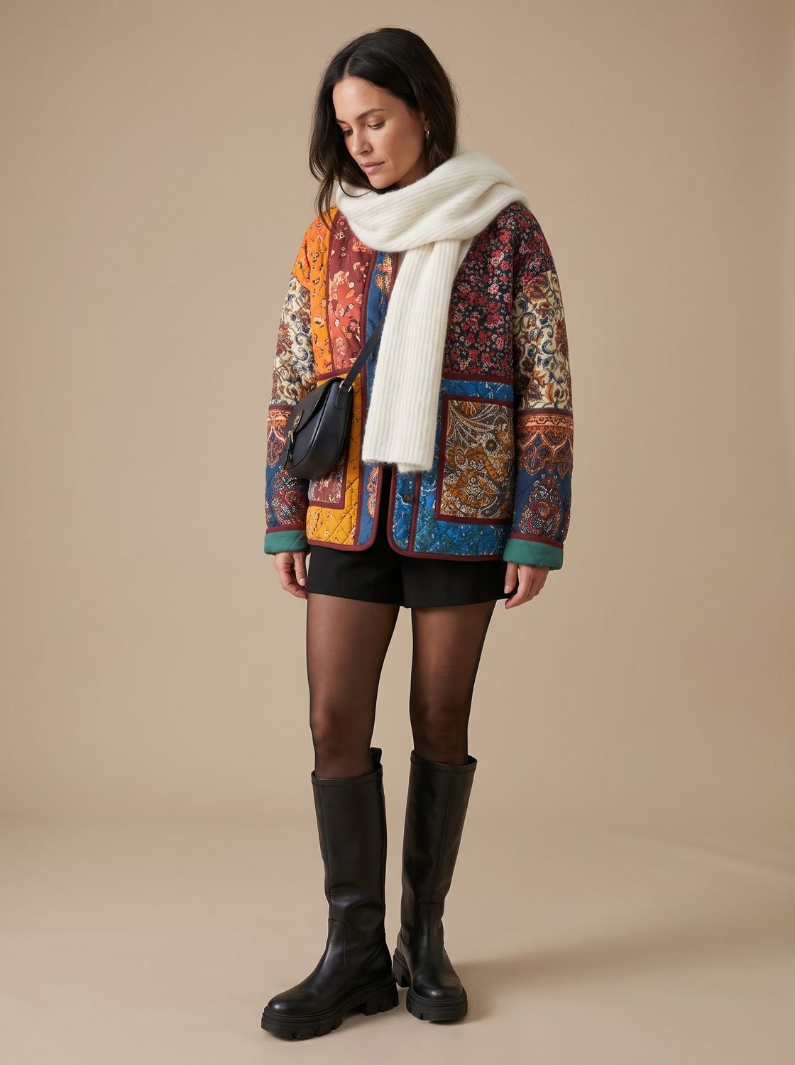 Damen Winterjacke Gesteppt Bunt Mehrfarbig Übergangsjacke