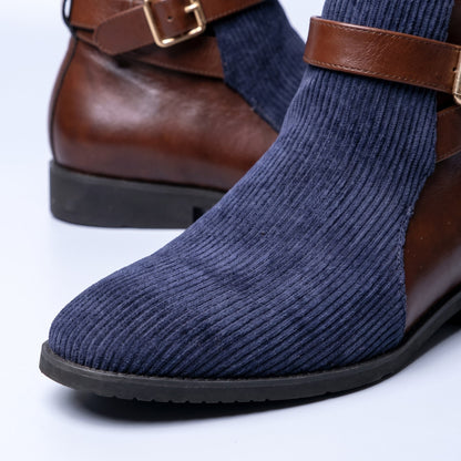 Herren Stiefeletten Verstellbare Schnalle Boots Schuhe 3