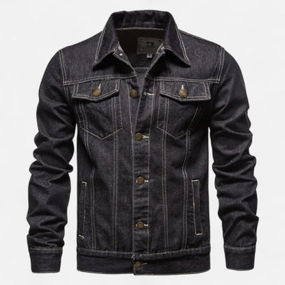 Men's denim jacket styled for casual everyday outfits