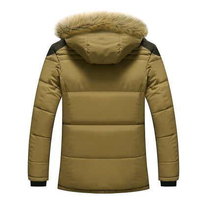 Herren Parka Wasserdicht Abnehmbare Kapuze Winterjacke 2
