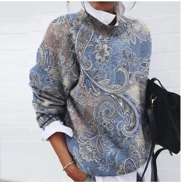 Edlhora | Damen Pullover Paisley-Muster Herbst - Image 1