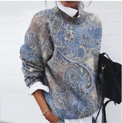 Edlhora | Damen Pullover Paisley-Muster Herbst - Image 1