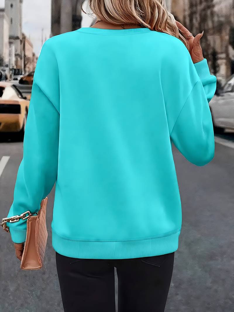 Sweatshirt Damen Langarm | Kuschelweich Mit Herzmuster 6