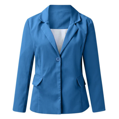 Emilia | Damen Taillierter Langarm Blazer - Beige - Image 13