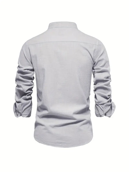 Stehkragen Hemd Herren | Slim Fit & Modernes Design 10
