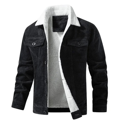 Herren Bomberjacke Sherpa-Futter Windschutz Kragen Taschen 1