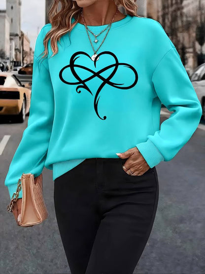 Sweatshirt Damen Langarm | Kuschelweich Mit Herzmuster 5