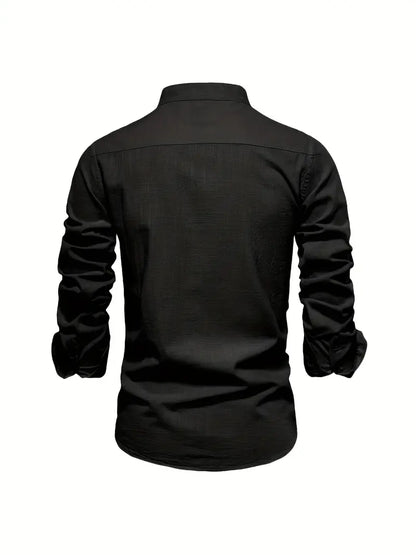 Stehkragen Hemd Herren | Slim Fit & Modernes Design 13