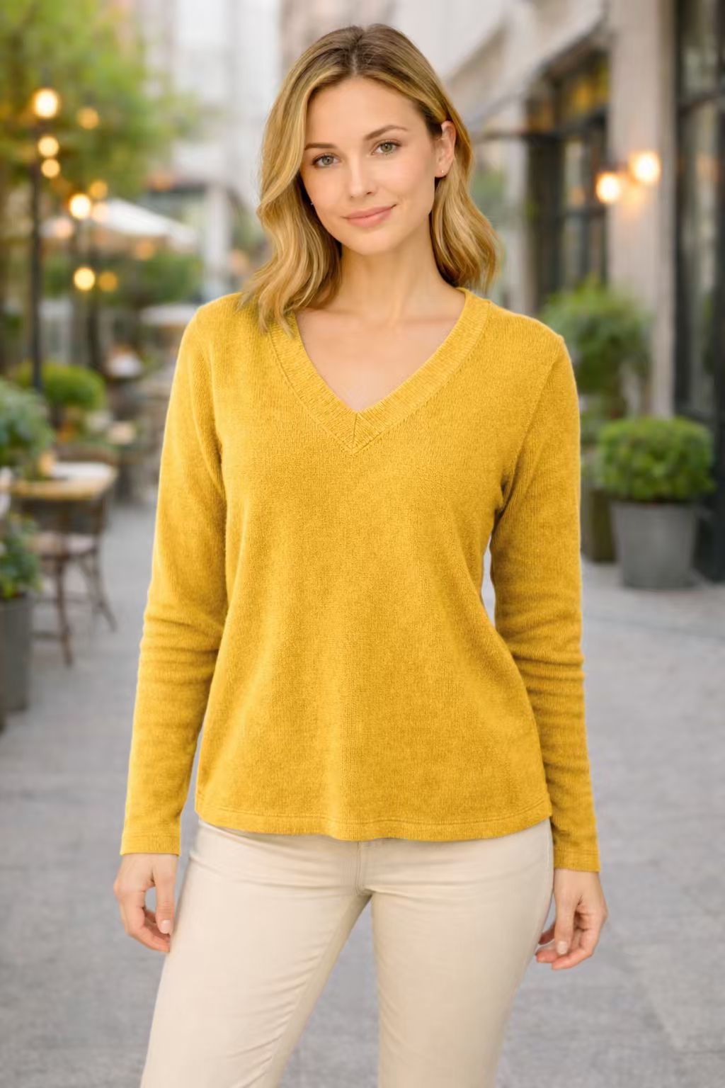 Strickpullover Damen | Vintage V-Ausschnitt & Wärmend 10
