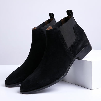 Herren Chelsea Boots Bequem Elastischer Seiteneinsatz Schlupf 5