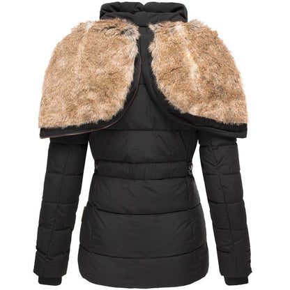Damen Taillierte Winterjacke Kapuze Figurbetonter Schnitt 8