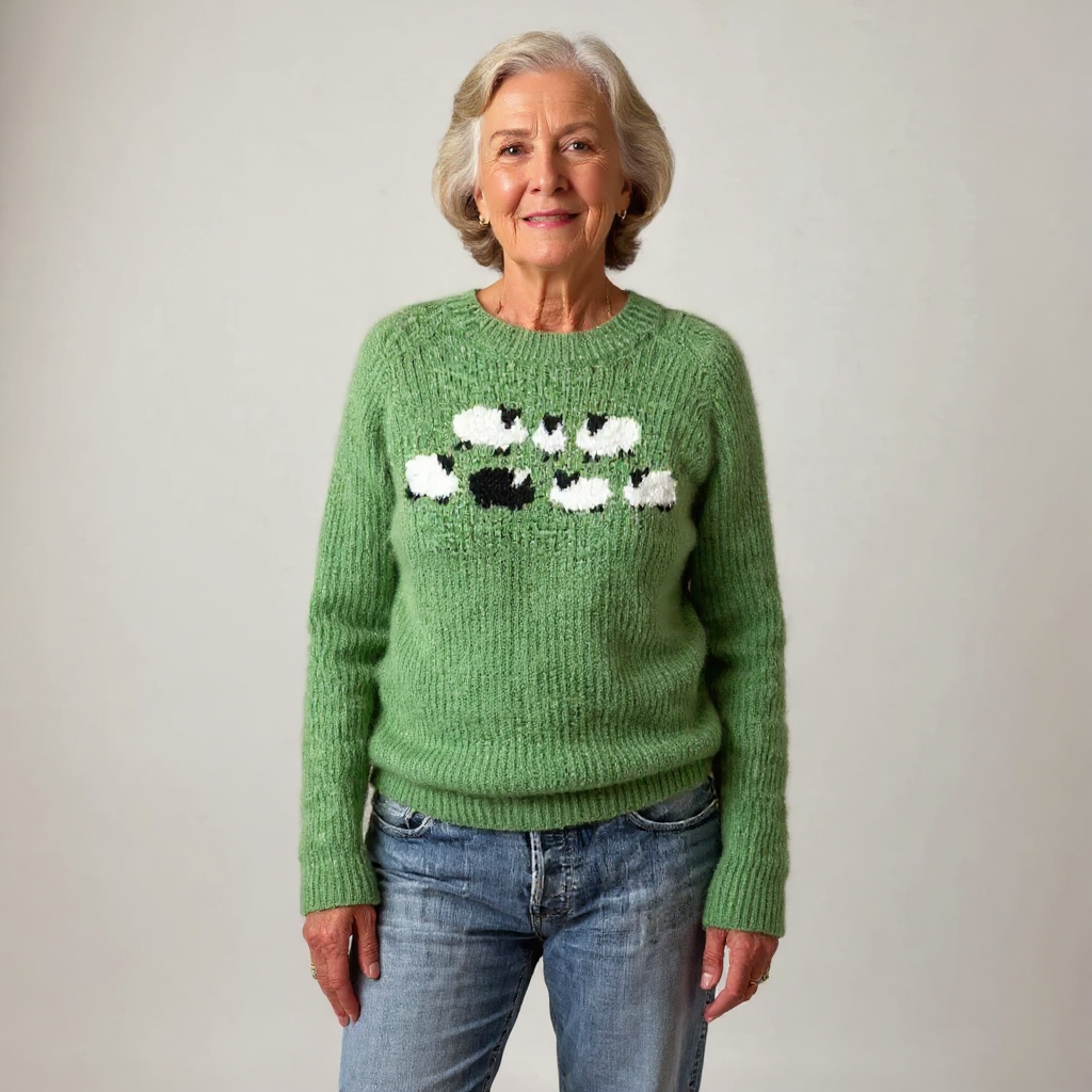 Strickpullover Damen | Vintage Muster & Kuschelig Weich 1