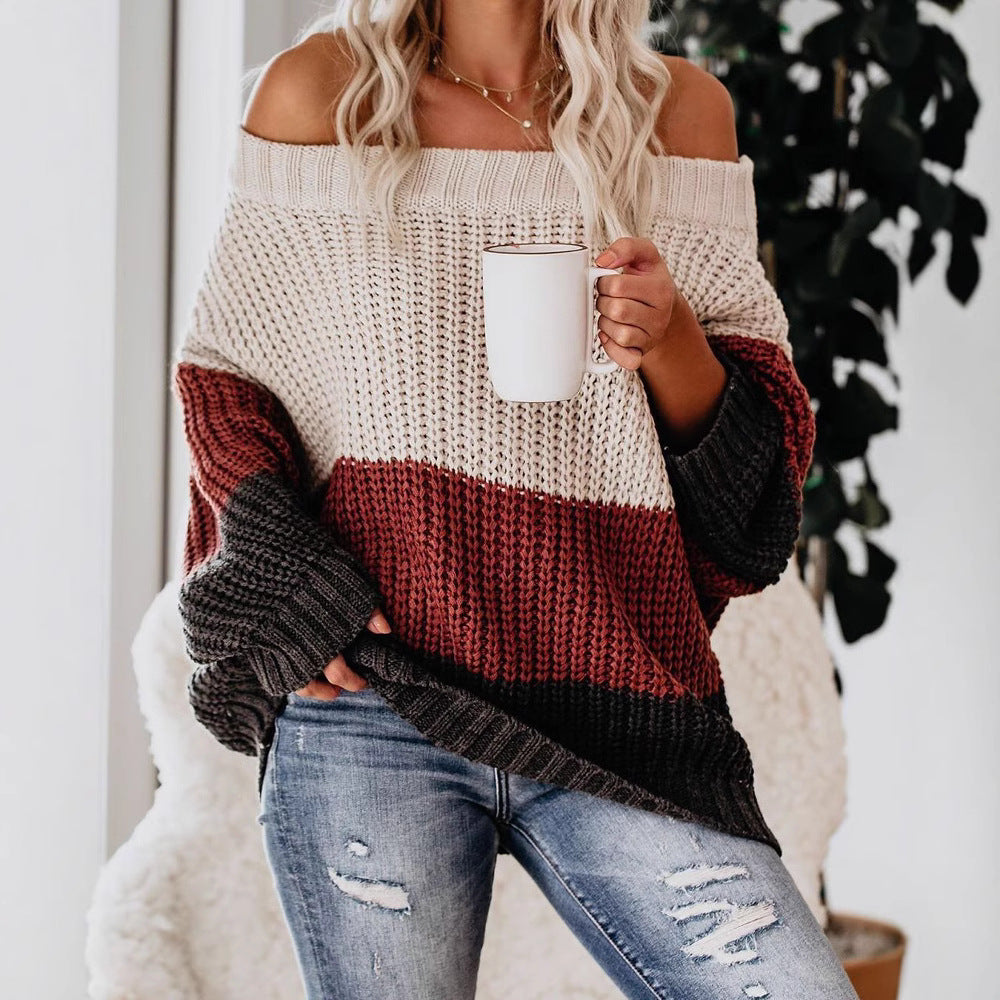Freymund | Damen Strickpullover Off-Shoulder Oversize - Image 1