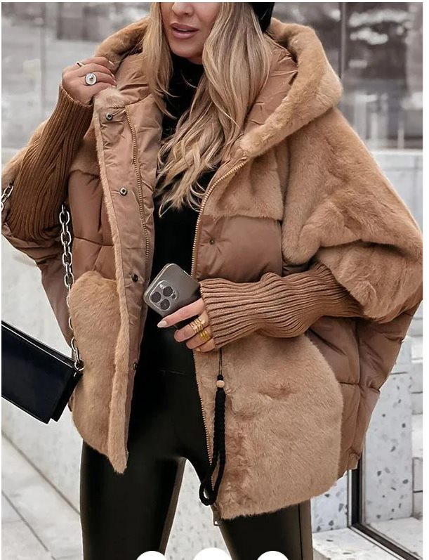 Freywind | Damen Gesteppte Winterjacke mit Kunstfellbesatz - Light Grey - Image 10