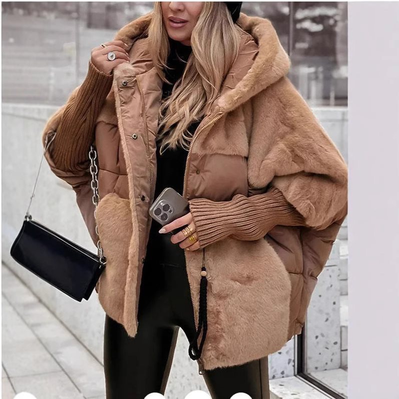 Freywind | Damen Gesteppte Winterjacke mit Kunstfellbesatz - Light Grey - Image 3