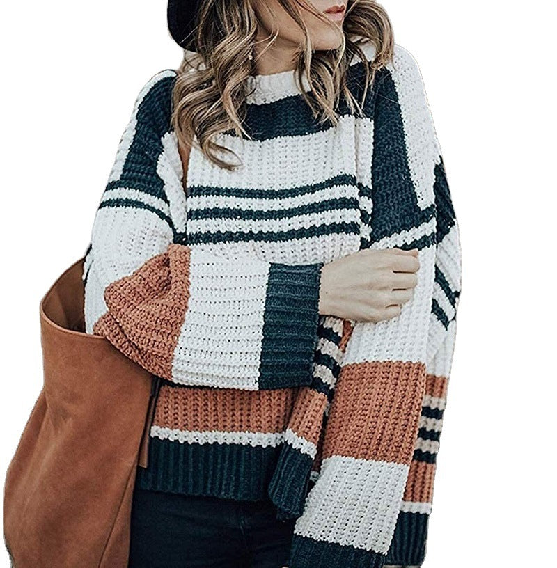 Freywind | Damen Strickpullover Oversize Blockstreifen - Image 1