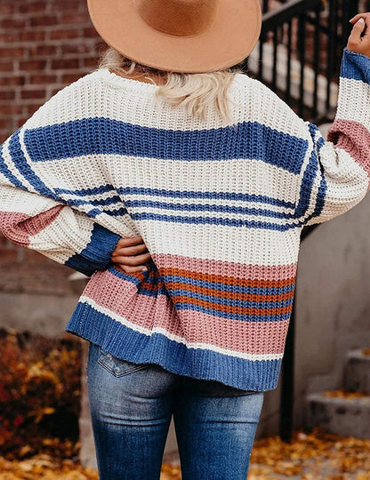 Freywind | Damen Strickpullover Oversize Blockstreifen - Image 3