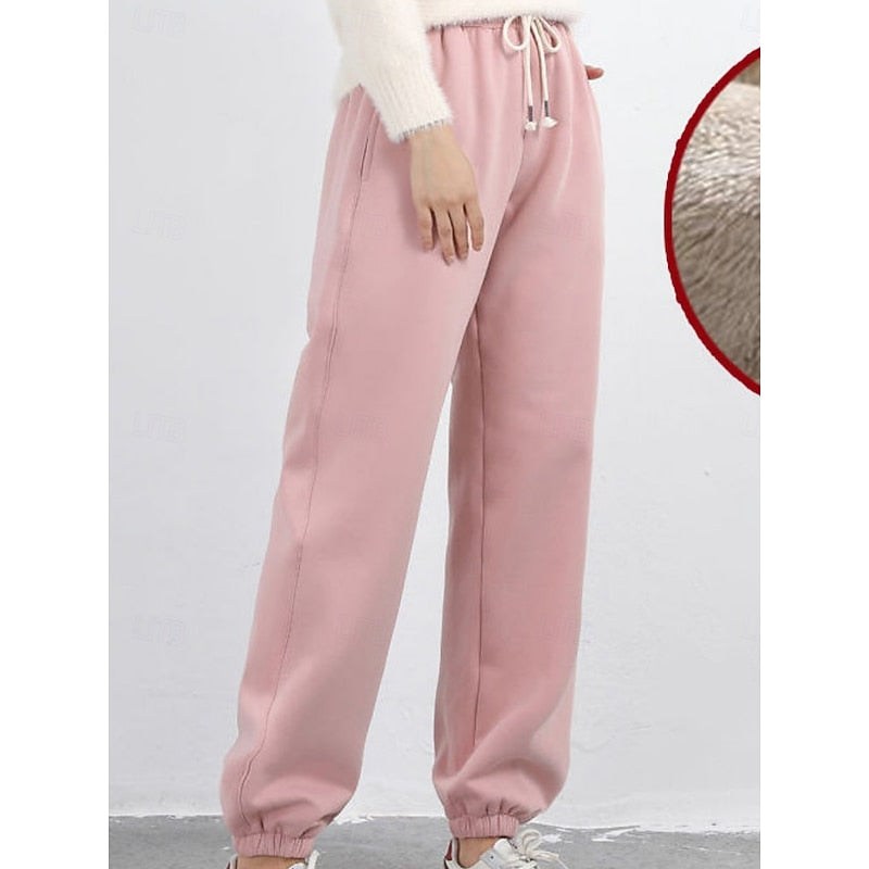Gerdula | Damen Jogginghose Fleece warm Relaxed Fit - Pink - Image 1