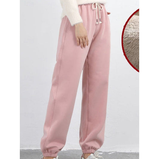 Gerdula | Damen Jogginghose Fleece warm Relaxed Fit - Pink - Image 1