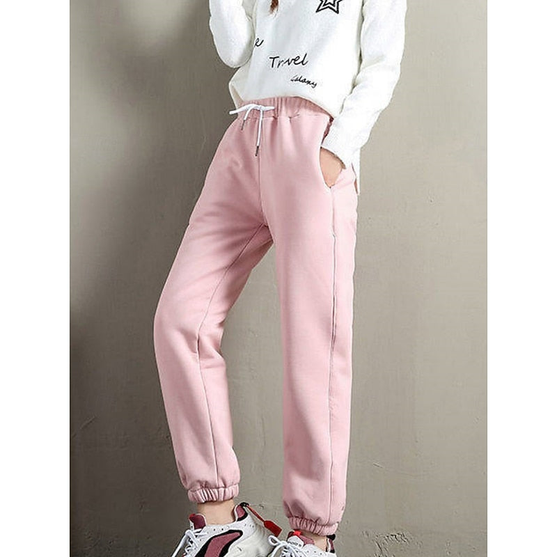 Gerdula | Damen Jogginghose Fleece warm Relaxed Fit - Pink - Image 5