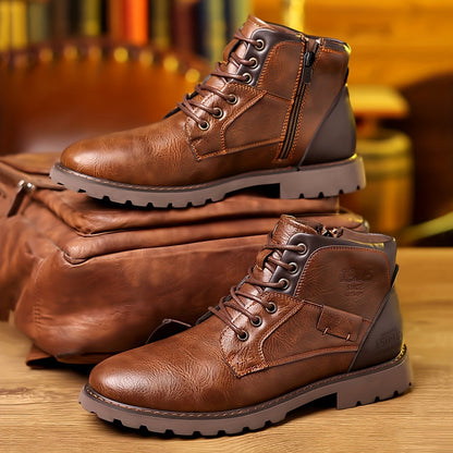 Gereon | Herren Stiefelette Schnürstiefel Schwarz - Black - Image 3