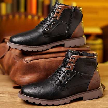 Gereon | Herren Stiefelette Schnürstiefel Schwarz - Black - Image 4