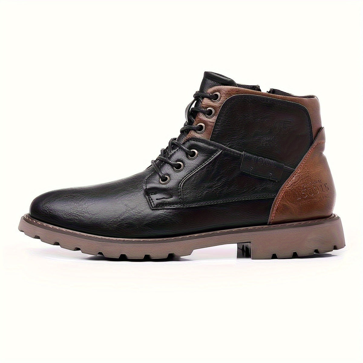 Gereon | Herren Stiefelette Schnürstiefel Schwarz - Black - Image 5