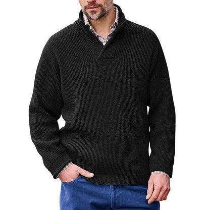 Gervold | Herren Strickpullover Schalkragen Rippenstrick - Brown - Image 7