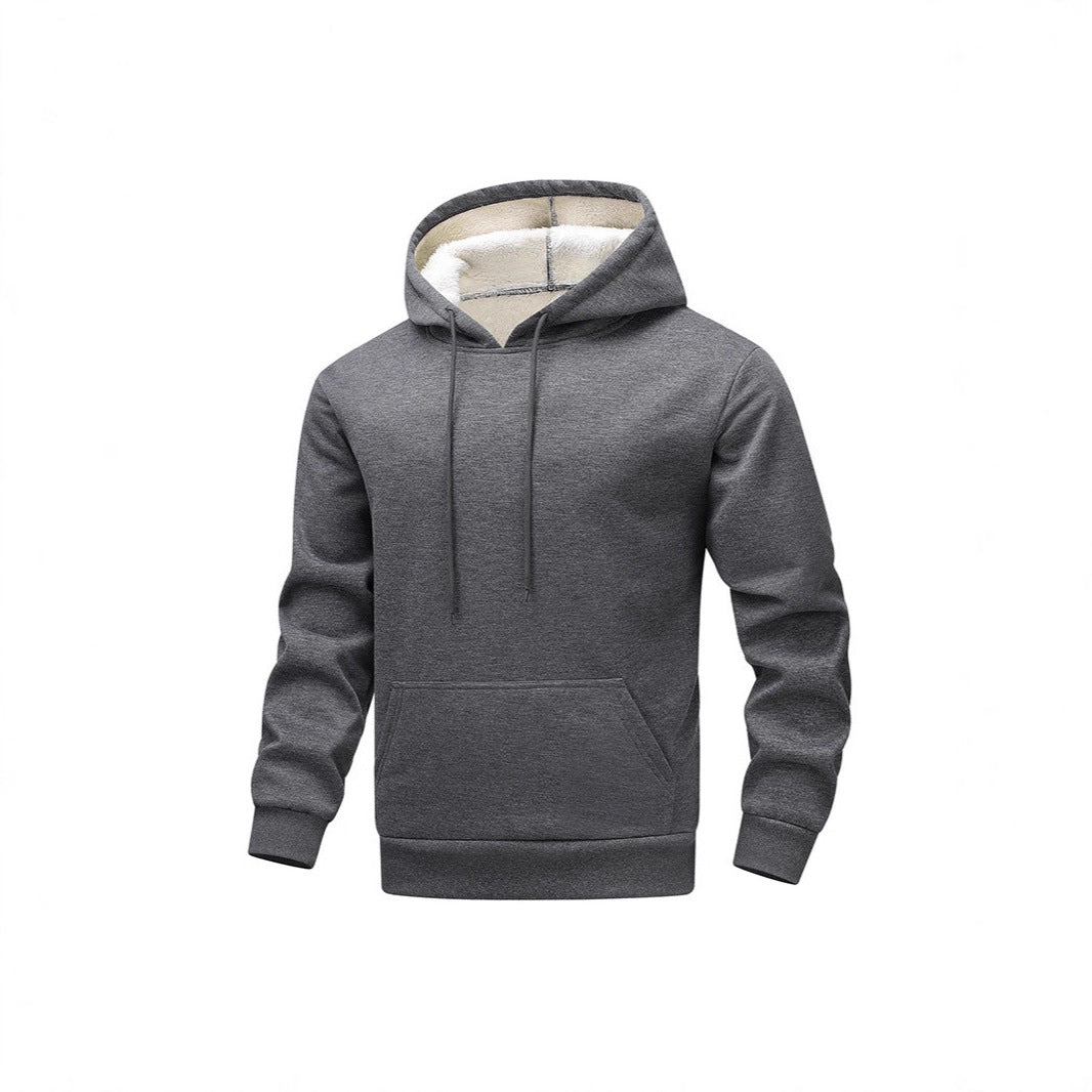 Grevlin | Herren Kapuzenpullover Sherpa gefüttert - Dark Grey - Image 1