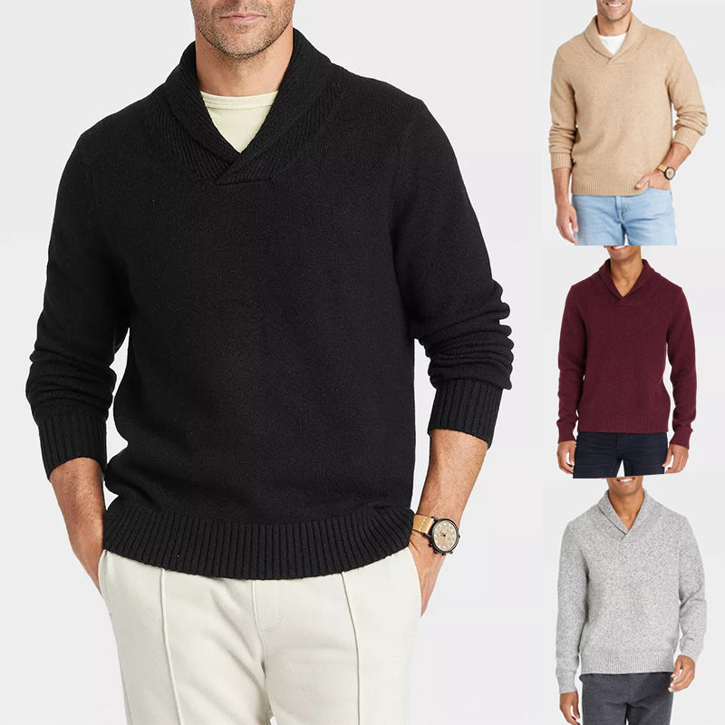 Grevold | Herren Schalkragen-Pullover Strickpullover - Image 1