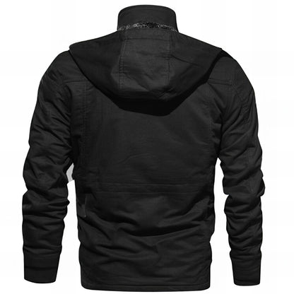 Herren Safarijacke Warm Funktional Übergangsjacke Taschen 2