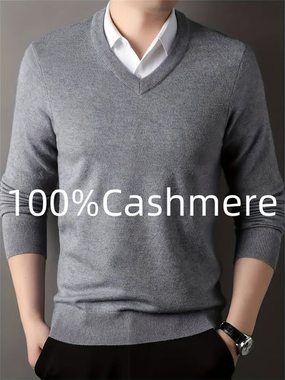 Halvord | Herren V-Ausschnitt Pullover Schwarz - Black - Image 10