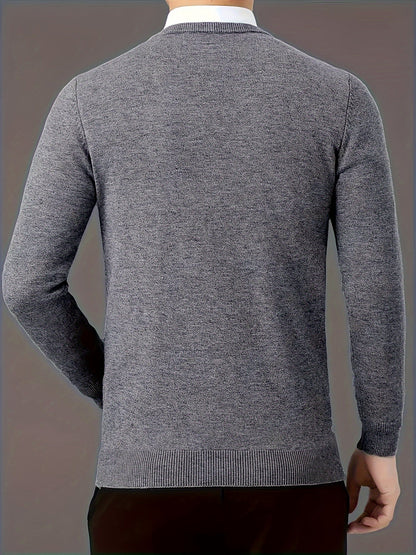 Halvord | Herren V-Ausschnitt Pullover Schwarz - Black - Image 9