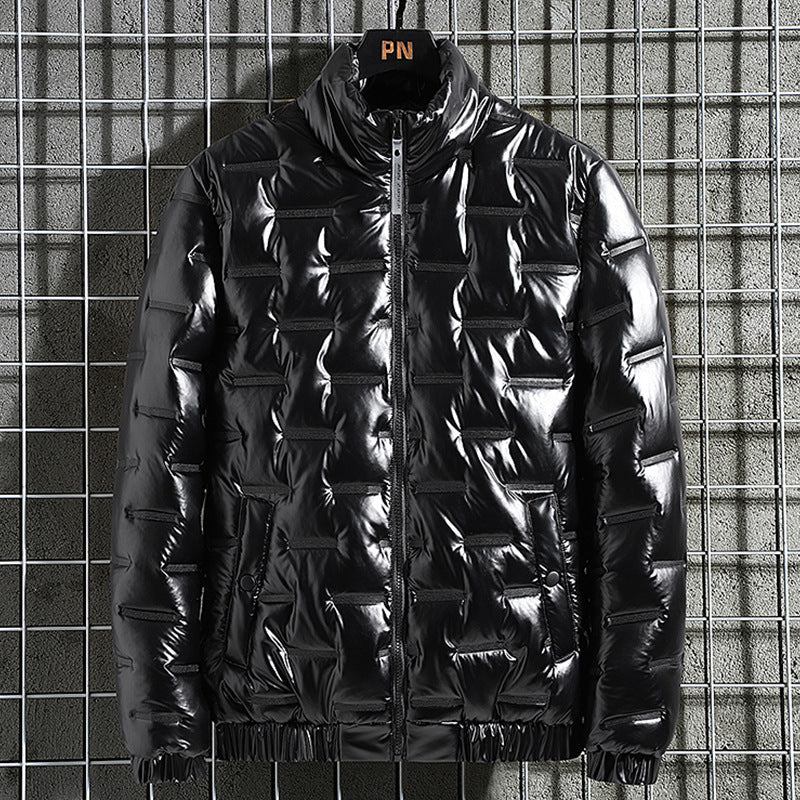 Halvrek | Herren Steppjacke Glänzend Wattiert - Black - Image 3